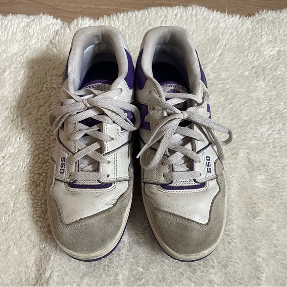 New Balance 550 white/purple men’s 7.5 women’s 9 - Picture 3 of 8